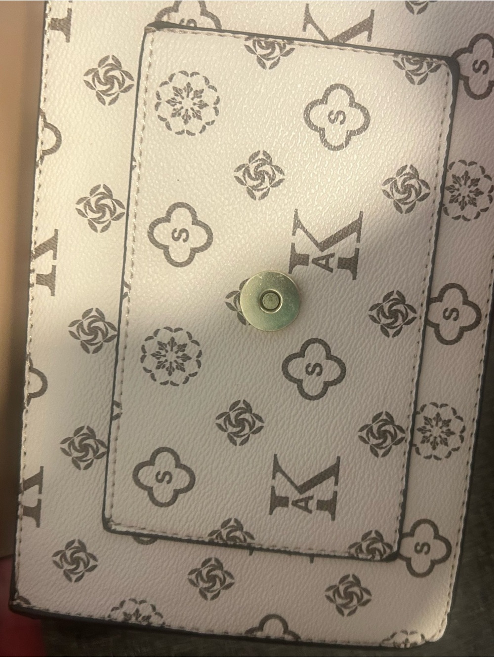 Purse Tan & Cream Top-Handle Satchel - Picture 6 of 9